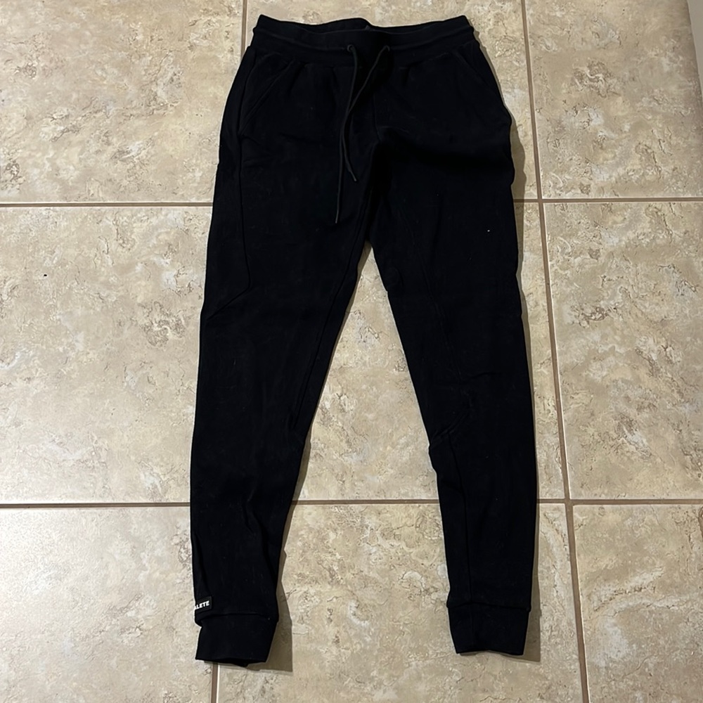 BLACK ALPHALETE JOGGERS